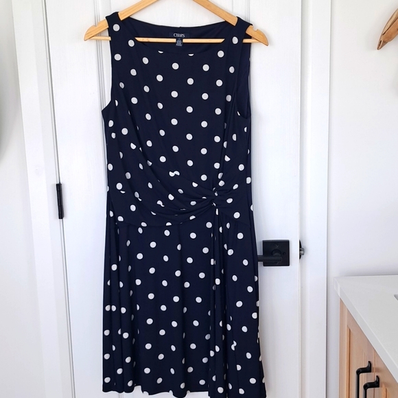 Chaps Polka Dot Dress - Picture 1 of 4
